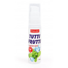 Гель-смазка Tutti-frutti со вкусом сладкой мяты - 30 гр. Гель-смазка Tutti-frutti со вкусом сладкой мяты - 30 гр.