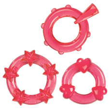Набор из 3-х красных эрекционных колечек MAGIC C-RINGS Набор из 3-х красных эрекционных колечек MAGIC C-RINGS