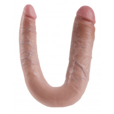Телесный двусторонний фаллоимитатор U-Shaped Large Double Trouble - 44,4 см. Телесный двусторонний фаллоимитатор U-Shaped Large Double Trouble - 44,4 см.