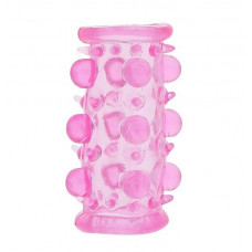 Эластичная розовая насадка с шипами и шишечками JELLY JOY LUST CLUSTER PINK Эластичная розовая насадка с шипами и шишечками JELLY JOY LUST CLUSTER PINK