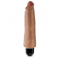 Кофейный вибратор-реалистик 8 Vibrating Stiffy - 24,8 см. Кофейный вибратор-реалистик 8 Vibrating Stiffy - 24,8 см.