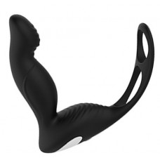Черный вибромассажер простаты P-PLEASER W ERECTION ENHANCE Черный вибромассажер простаты P-PLEASER W ERECTION ENHANCE