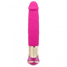 Ярко-розовый вибратор ECSTASY Deluxe Rowdy Dong - 21,5 см.