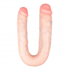 Телесный U-образный фаллоимитатор Easytoys Double Dong - 22 см. Телесный U-образный фаллоимитатор Easytoys Double Dong - 22 см.