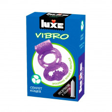 Фиолетовое эрекционное виброкольцо Luxe VIBRO Секрет Кощея + презерватив Фиолетовое эрекционное виброкольцо Luxe VIBRO Секрет Кощея + презерватив