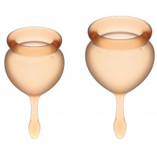 Набор оранжевых менструальных чаш Feel good Menstrual Cup Набор оранжевых менструальных чаш Feel good Menstrual Cup