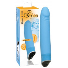 Голубой вибратор Smile Happy - 22 см. Голубой вибратор Smile Happy - 22 см.