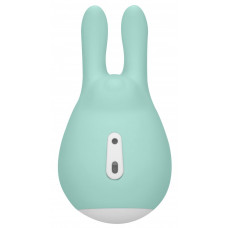Зеленый клиторальный стимулятор Love Bunny с ушками - 9,5 см. Зеленый клиторальный стимулятор Love Bunny с ушками - 9,5 см.