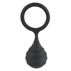 Черное силиконовое кольцо Cock ring weight с утяжелением Черное силиконовое кольцо Cock ring weight с утяжелением