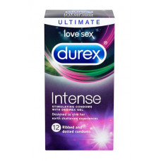 Рельефные презервативы со стимулирующей смазкой Durex Intense Orgasmic - 12 шт. Рельефные презервативы со стимулирующей смазкой Durex Intense Orgasmic - 12 шт.