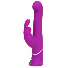 Фиолетовый вибратор с клиторальным стимулятором Beaded G-Spot Rechargeable Rabbit Vibrator - 24 см. Фиолетовый вибратор с клиторальным стимулятором Beaded G-Spot Rechargeable Rabbit Vibrator - 24 см.