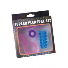 Набор из 4 разноцветных желейных насадок Super Pleasure Set Набор из 4 разноцветных желейных насадок Super Pleasure Set
