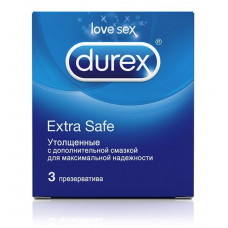 Утолщённые презервативы Durex Extra Safe - 3 шт. Утолщённые презервативы Durex Extra Safe - 3 шт.