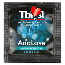 Анальный крем-лубрикант AnaLove в одноразовой упаковке - 4 гр. Анальный крем-лубрикант AnaLove в одноразовой упаковке - 4 гр.