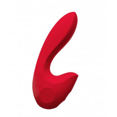 Красный вибратор Sense Max с клиторальным отростком - 16 см. Красный вибратор Sense Max с клиторальным отростком - 16 см.