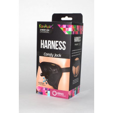 Чёрные трусики-джоки Kanikule Strap-on Harness universal Comfy Jock с плугом и кольцами Чёрные трусики-джоки Kanikule Strap-on Harness universal Comfy Jock с плугом и кольцами