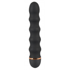 Чёрный вибратор Bendy Wavy с волнами на тельце - 17 см. Чёрный вибратор Bendy Wavy с волнами на тельце - 17 см.