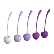 Набор из 5 фиолетово-белых шариков CHERRY KEGEL EXERCISERS Набор из 5 фиолетово-белых шариков CHERRY KEGEL EXERCISERS