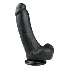 Черный фаллоимитатор Realistic Dildo - 20 см. Черный фаллоимитатор Realistic Dildo - 20 см.