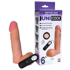 Фаллическая насадка Харнесс UNICOCK 6 с вибрацией - 18 см. Фаллическая насадка Харнесс UNICOCK 6 с вибрацией - 18 см.