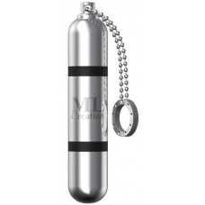Серебристый мини-вибратор на цепочке Glittering Bullet - 9 см. Серебристый мини-вибратор на цепочке Glittering Bullet - 9 см.