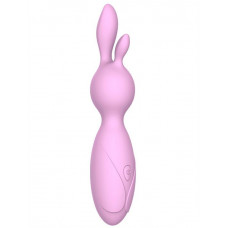 Розовый мини-вибратор Emily с ушками - 16 см. Розовый мини-вибратор Emily с ушками - 16 см.