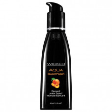 Лубрикант с ароматом спелого персика WICKED AQUA Sweet Peach - 60 мл. Лубрикант с ароматом спелого персика WICKED AQUA Sweet Peach - 60 мл.