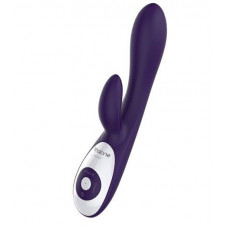 Фиолетовый вибратор Nalone Rhythm X2 с клиторальным стимулятором - 21,6 см. Фиолетовый вибратор Nalone Rhythm X2 с клиторальным стимулятором - 21,6 см.