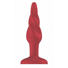 Красная анальная пробка Butt Plug Rounded 3 Inch - 7,6 см.