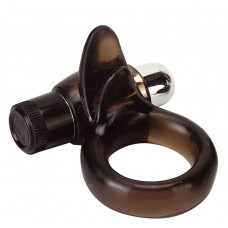 Дымчатое эрекционное кольцо VIBRO RING CLITORAL TONGUE BLACK Дымчатое эрекционное кольцо VIBRO RING CLITORAL TONGUE BLACK