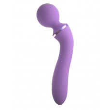 Фиолетовый двусторонний вибростимулятор Duo Wand Massage-Her - 19,6 см. Фиолетовый двусторонний вибростимулятор Duo Wand Massage-Her - 19,6 см.