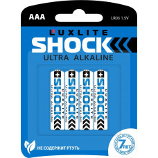 Батарейки Luxlite Shock (BLUE) типа ААА - 4 шт. Батарейки Luxlite Shock (BLUE) типа ААА - 4 шт.