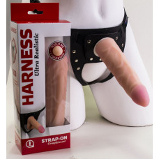 Страпон Harness, состоящий из насадки и трусиков - 17 см. Страпон Harness, состоящий из насадки и трусиков - 17 см.
