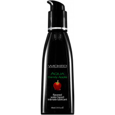 Лубрикант с ароматом сахарного яблока Wicked Aqua Candy Apple - 60 мл. Лубрикант с ароматом сахарного яблока Wicked Aqua Candy Apple - 60 мл.