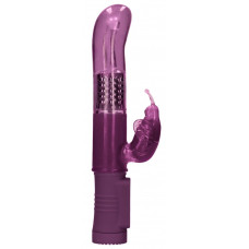 Фиолетовый вибратор-кролик Rotating Butterfly - 22,8 см. Фиолетовый вибратор-кролик Rotating Butterfly - 22,8 см.