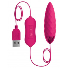 Розовая, рельефная, работающая от USB вибропуля Fun Розовая, рельефная, работающая от USB вибропуля Fun