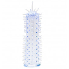 Голбуая насадка с шипами и усиками SENSASOFT SLEEVE BLUE - 16,5 см. Голбуая насадка с шипами и усиками SENSASOFT SLEEVE BLUE - 16,5 см.