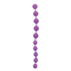 Фиолетовая анальная цепочка JUMBO JELLY THAI BEADS CARDED LAVENDER - 31,8 см.