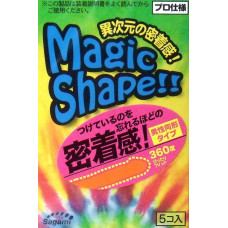 Презервативы Sagami Xtreme Magic Shape с ребристым швом - 5 шт. Презервативы Sagami Xtreme Magic Shape с ребристым швом - 5 шт.