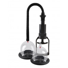 Вакуумная помпа и 2 чаши для сосков Deluxe Vibrating Nipple Pleasure Cups с вибрацией Вакуумная помпа и 2 чаши для сосков Deluxe Vibrating Nipple Pleasure Cups с вибрацией