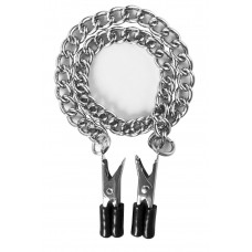 Прищепки для сосков Block Busters Nipple Clamps с цепью Прищепки для сосков Block Busters Nipple Clamps с цепью